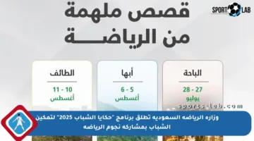 وزارة الرياضة السعودية تطلق برنامج “حكايا الشباب 2025” لتمكين الشباب بمشاركة نجوم الرياضة